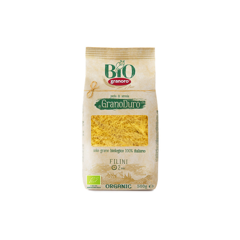 Vlasové nudle (Filini) semolinové BIO Granoro 500g